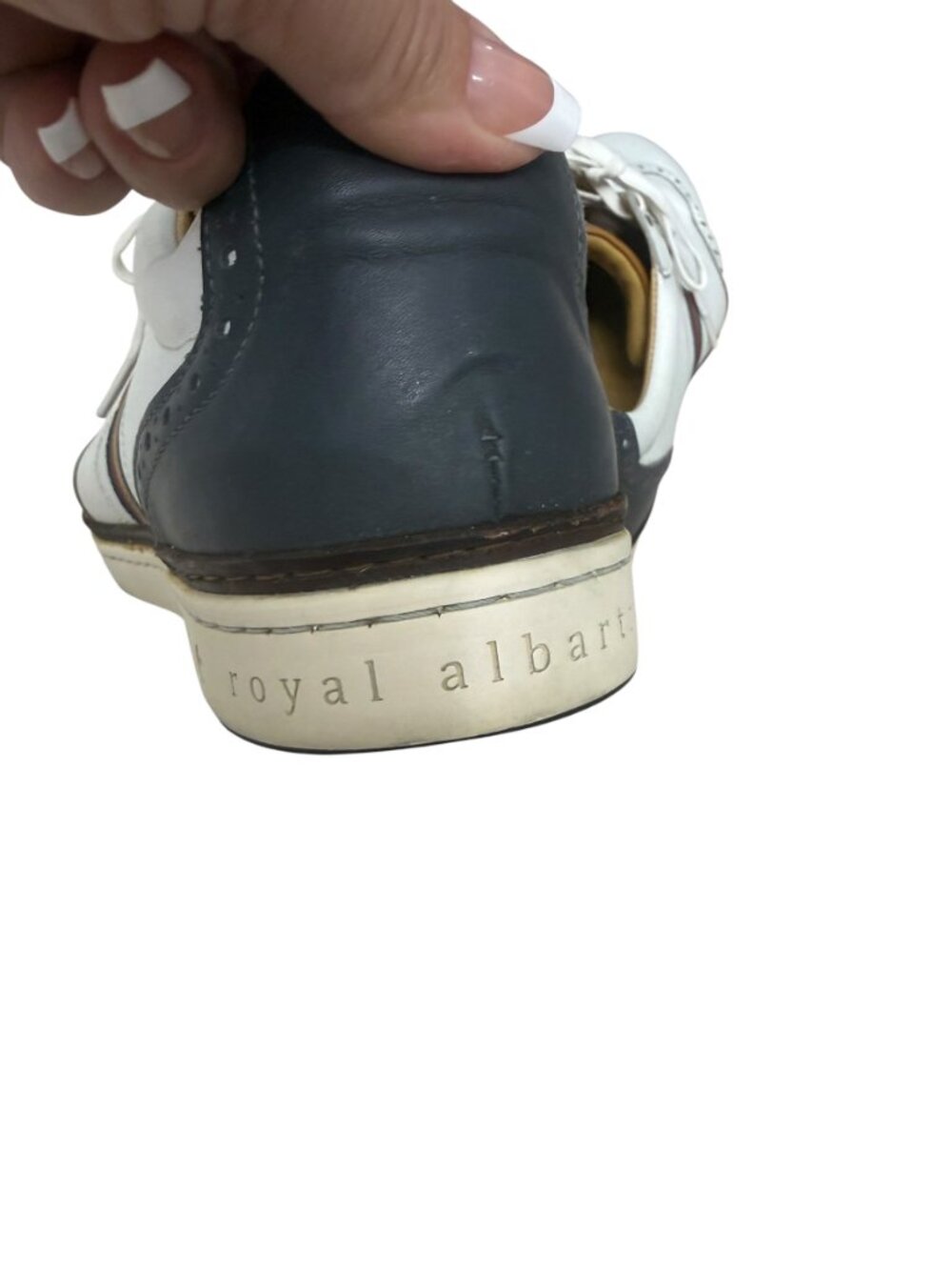 Royal Albatross Kingsman Traditional Wingtip Spikeless Golf Shoe Men's Sz 9 - Picture 8 of 9